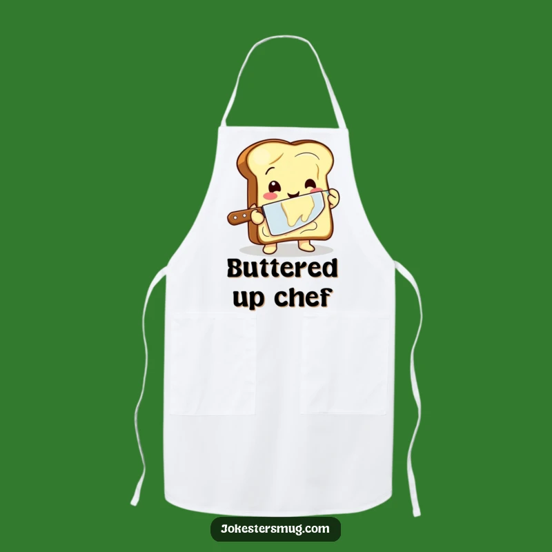 Funny Toast Buttering Apron - Cook with Delicious Humor