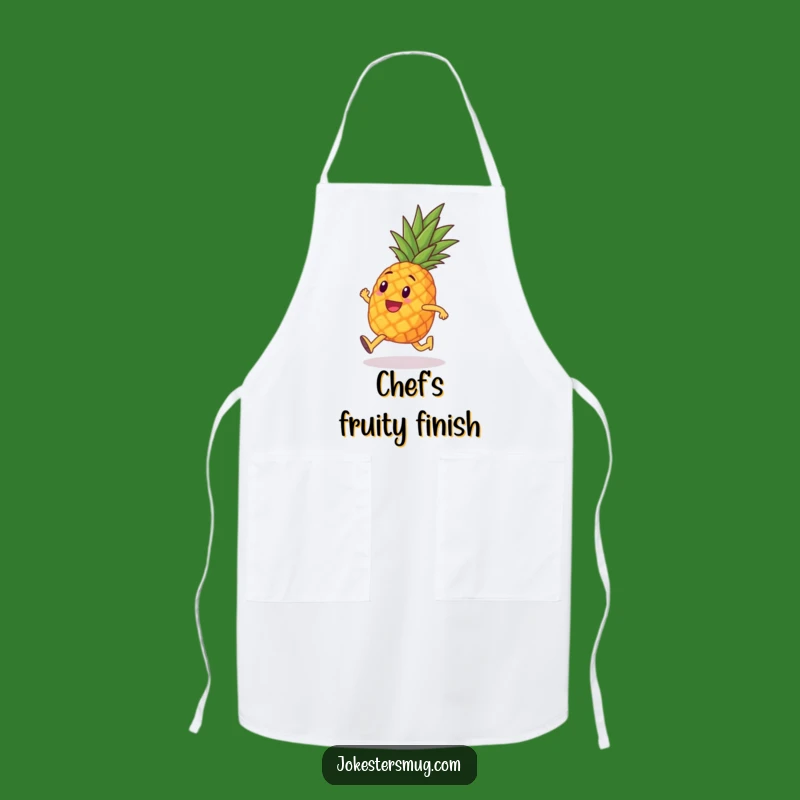 Funny Pineapple Marathon Apron: Hilarious Kitchen Wear for Fit Foodies