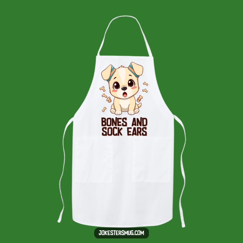 Funny Surprised Puppy Apron: Hilarious Kitchen Wear for Joyful Chefs