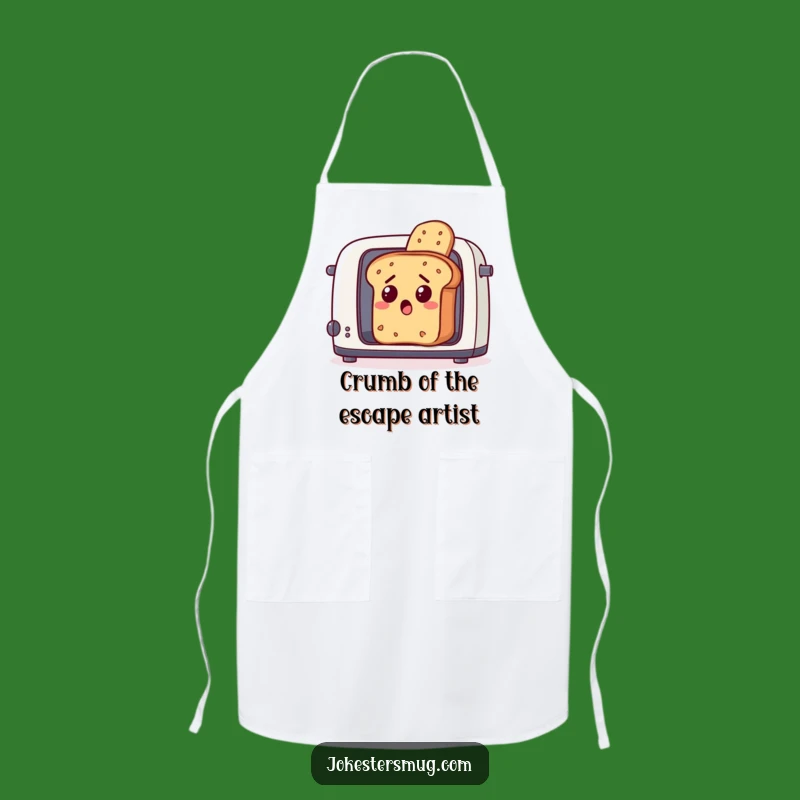 Funny Toaster Escape Bread Apron: Cook Up Laughs with Breakfast Style