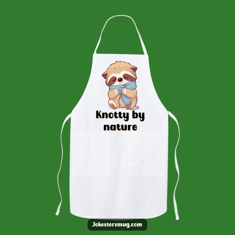 Funny Sloth Knitting Apron: Sleepy Crafter's Delight, Perfect Funny Gift