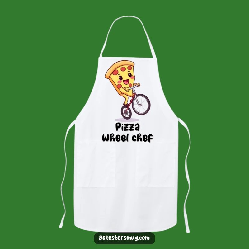 Funny Pizza Unicycle Apron: Hilarious Kitchen Wear for Foodie Fun