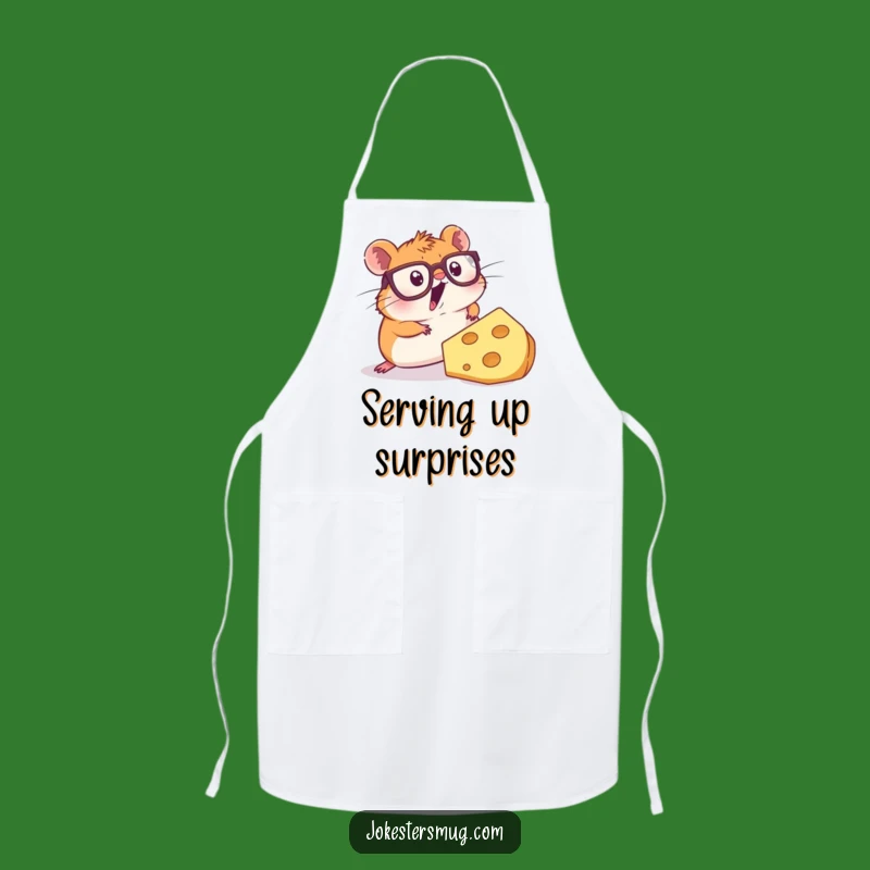 Funny Hamster Cheese Apron: Comical Chef Rodent, Perfect Funny Gift