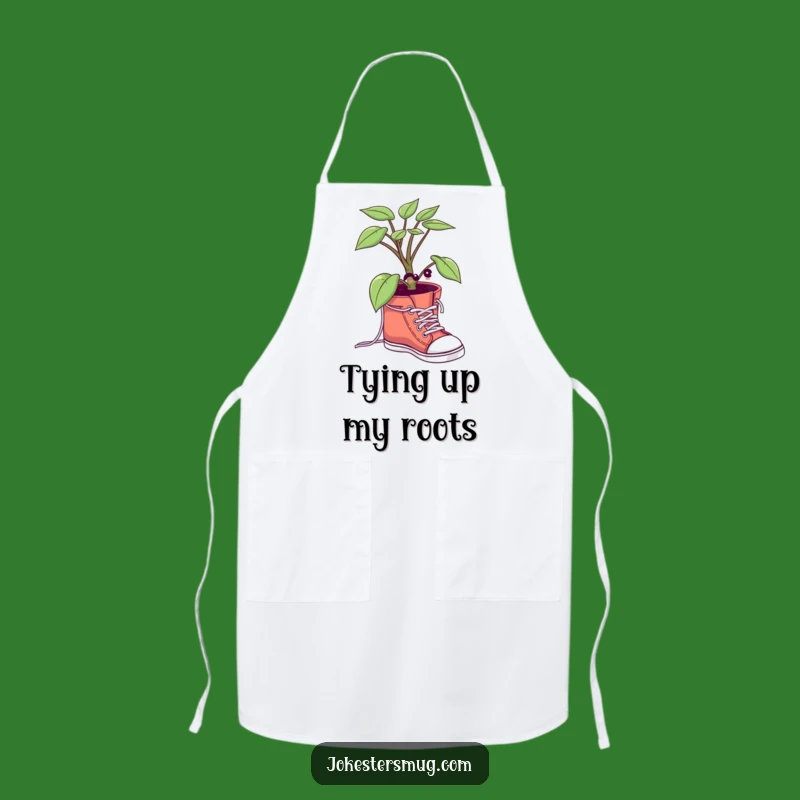 Funny Plant Shoelace Apron: Cook with Comical Botanical Flair