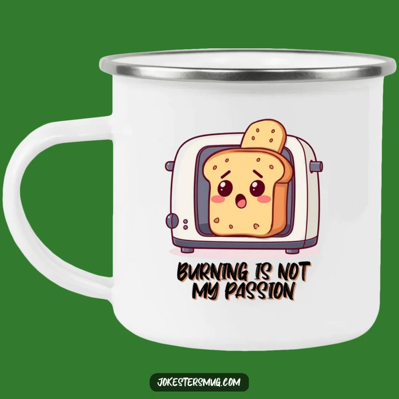 Funny Toaster Escape Bread Camping Mug: Adventure with Breakfast Comedy
