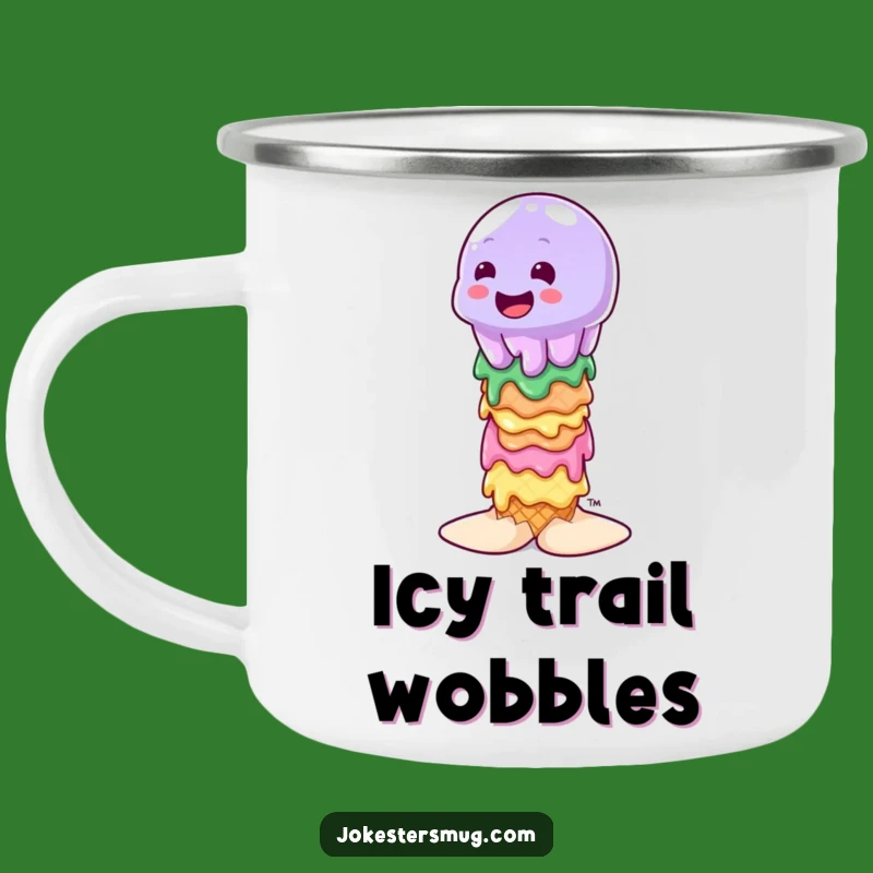 Funny Wobbly Jelly Ice Cream Camping Mug: Sweet Outdoor Fun, Perfect Funny Gift