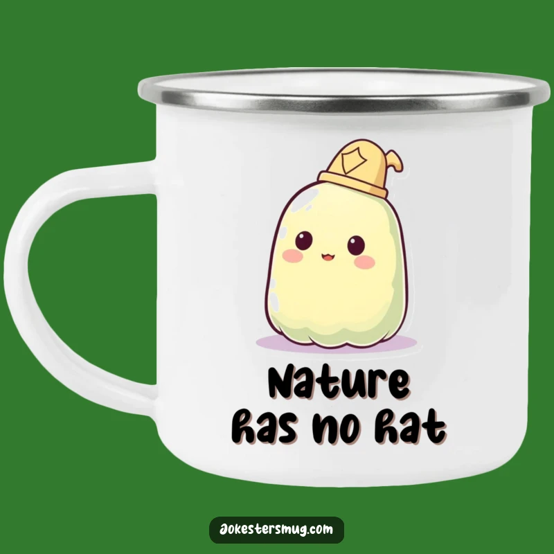 Funny Jelly Hat Fail Enamel Camping Mug: Adventure Fuelled by Laughter