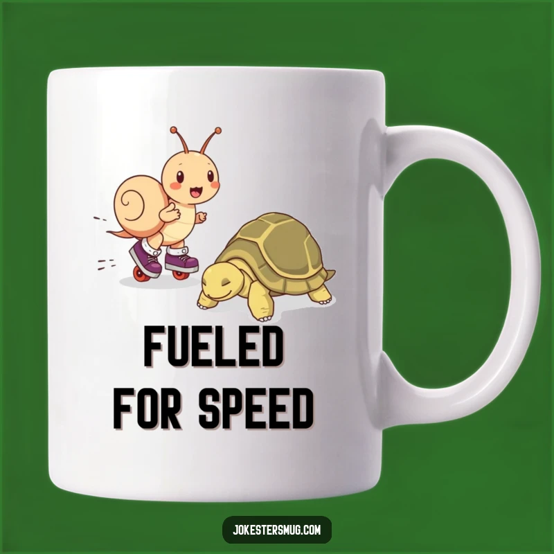 Funny Snail Skater Mug - Hilarious Race & Nap Contrast Gift