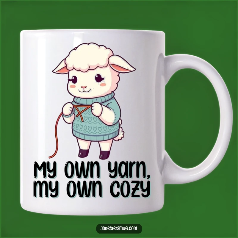 Funny Sheep Knitting Gift Mug: Woolly Wonder Humor for Sheep Lovers