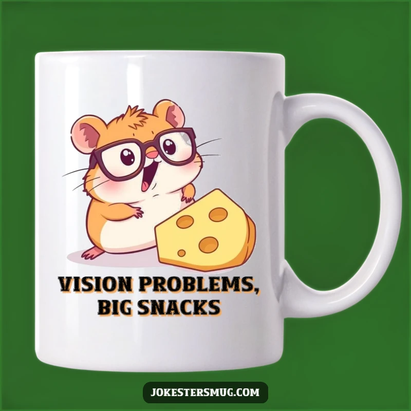 Funny Hamster Cheese Mug: Surprised Rodent, Perfect Funny Gift for Cheese Lovers