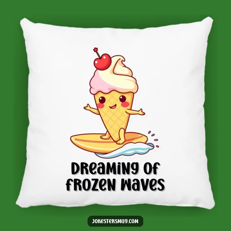 Funny Ice Cream Banana Surfboard Pillow: Comfy Comedy Cushion