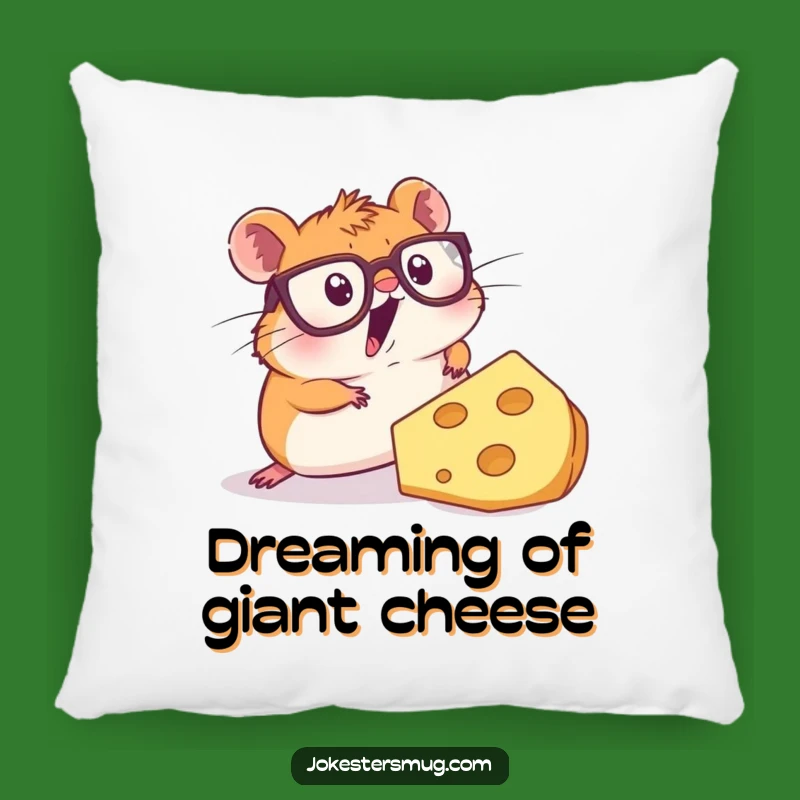 Funny Hamster Cheese Pillow: Soft & Comical Touch, Sweet Funny Gift