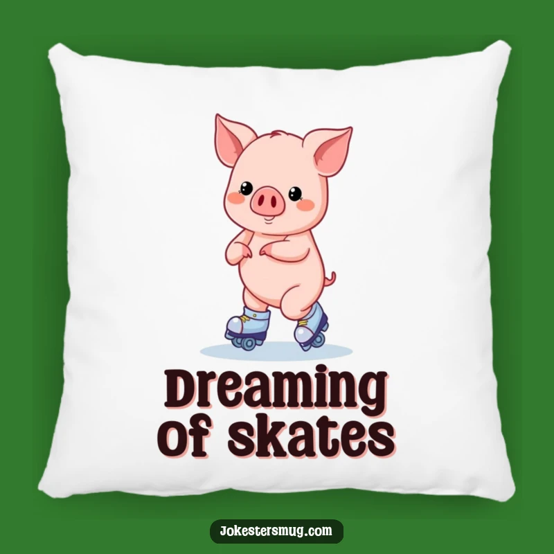 Funny Roller Skating Pig Pillow: Cuddle Up with Playful Energy Gift