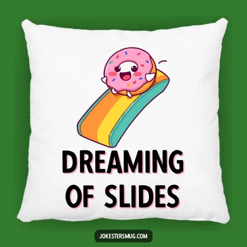 Funny Donut Rainbow Slide Pillow: Cozy Comfort with Sweet Joy
