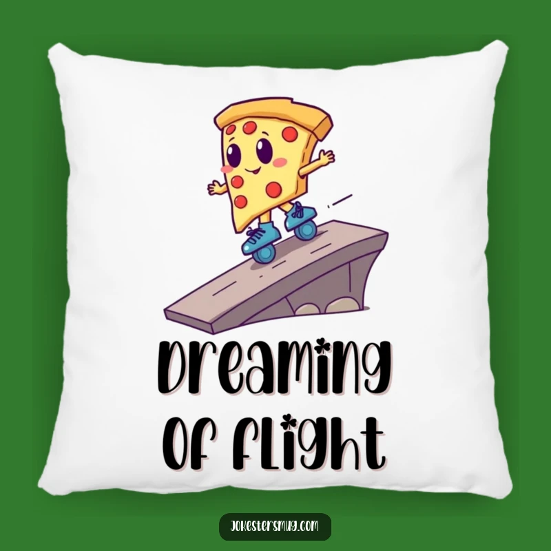 Funny Pizza Roller Skater Pillow - Comfy and Hilarious Accent for Your Couch