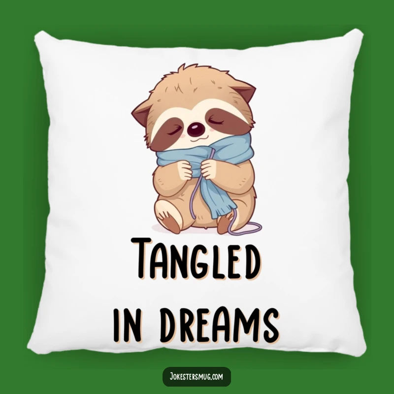 Funny Sloth Knitting Pillow: Soft & Sleepy Accent, Sweet Funny Gift