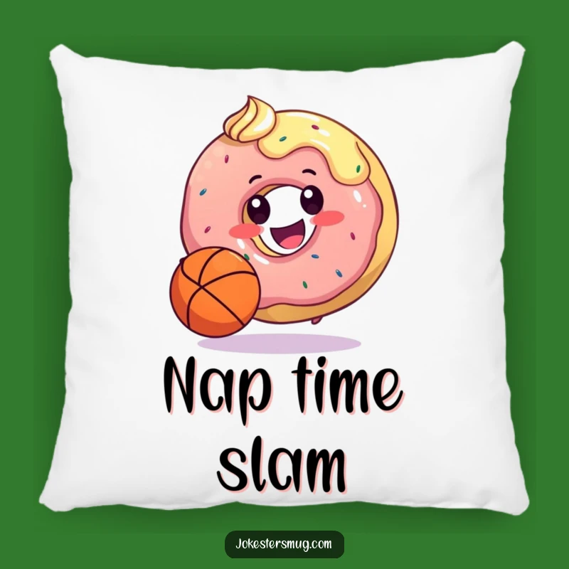 Funny Donut Basketball Pillow: Cozy Cushion for Sweet Sports Fan Relaxation