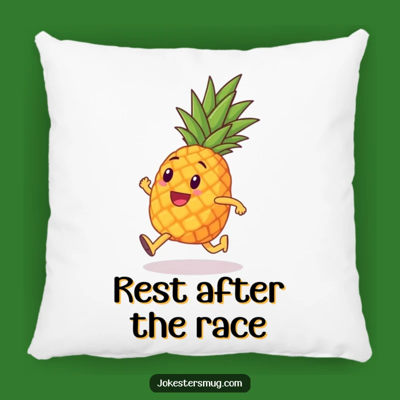 Funny Pineapple Marathon Pillow: Cozy Cushion for Determined Athletes