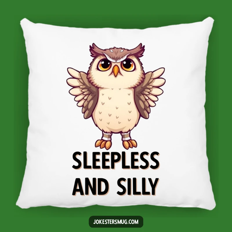 Funny Confused Owl Wing Socks Pillow - Cozy Comfort with Avian Humor