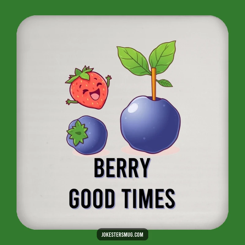 Funny Strawberry Vault Coaster: Protect Your Table With A Leaping Berry - Small Funny Gift!