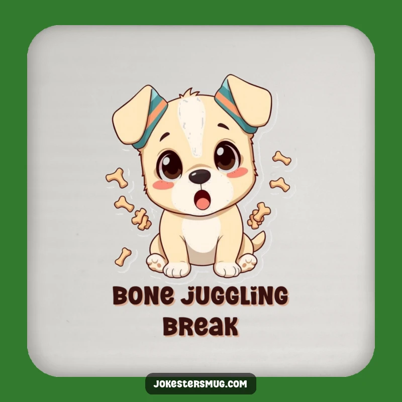 Funny Surprised Puppy Coaster: Protect Surfaces with Hilarious Dog Art