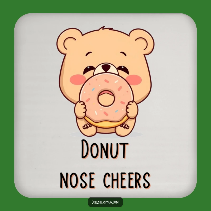 Funny Bewildered Bear Coaster: Protect Surfaces with Sweet Humor