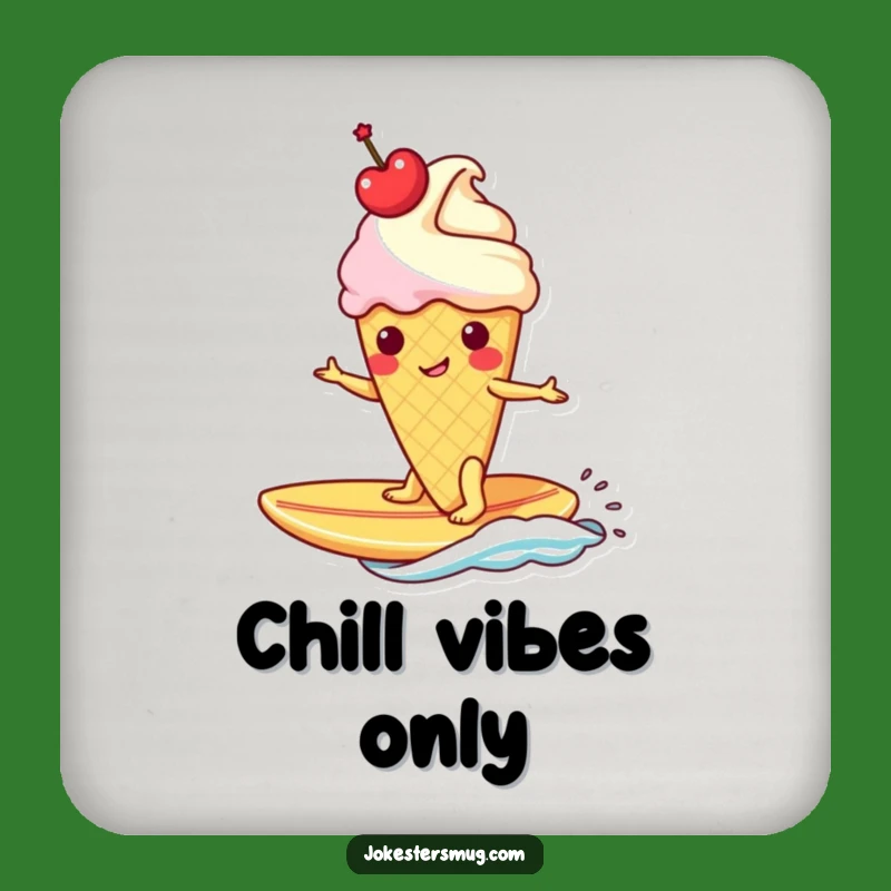 Funny Ice Cream Banana Surfboard Coaster: Protect Surfaces Hilariously