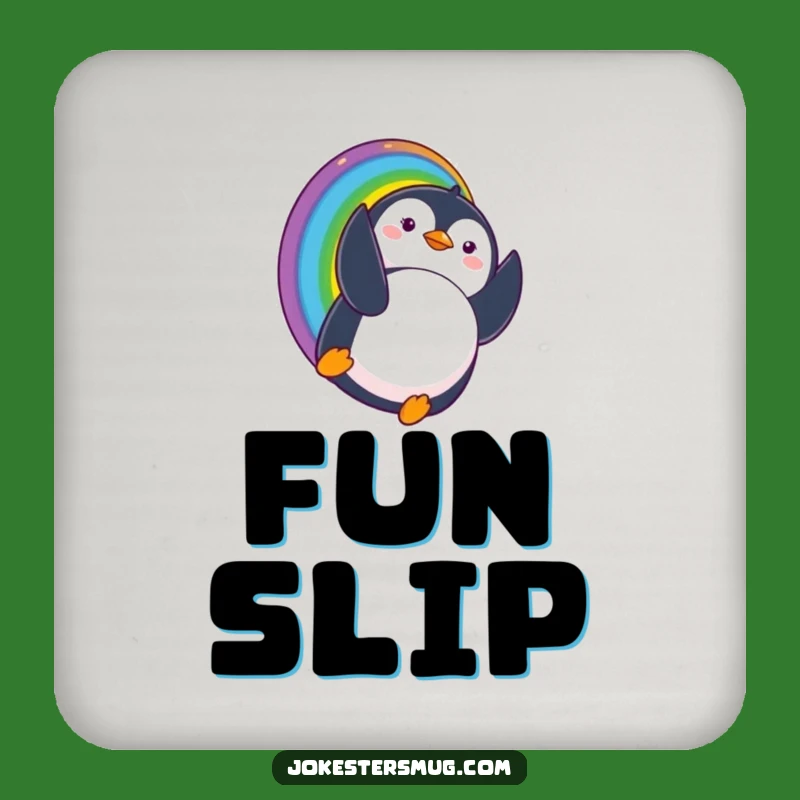 Funny Penguin Rainbow Coaster Protect Surprise Landing Whimsical Gift