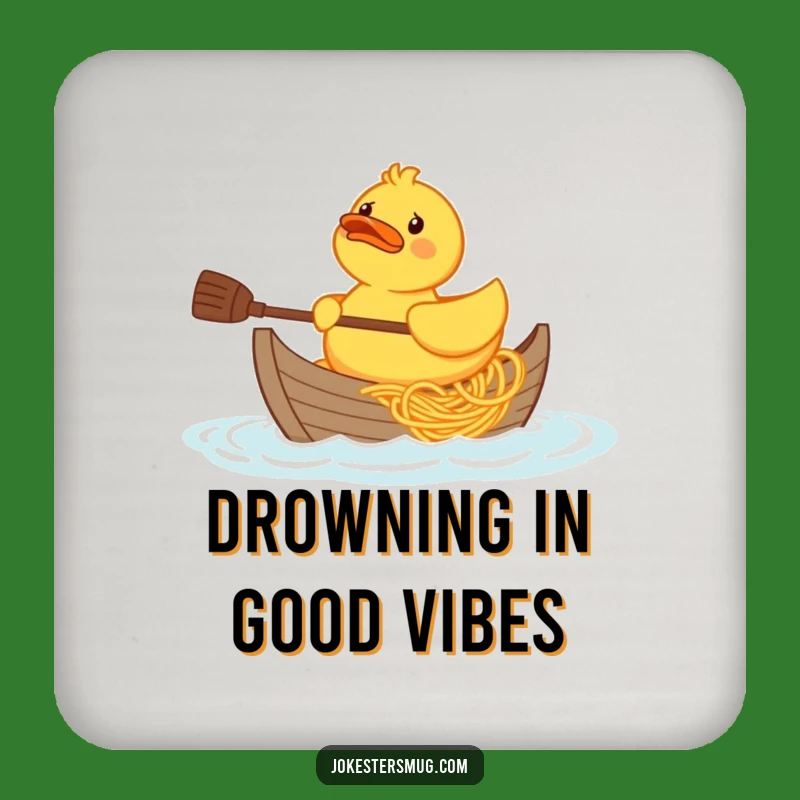 Funny Rubber Duck Spaghetti Boat Coaster: Protect with Quacks, Hilarious Funny Gift