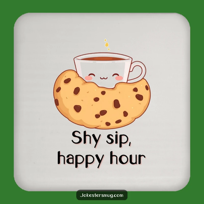 Funny Shy Teacup Coaster Set: Hilarious Surface Protection for Sweet Lovers