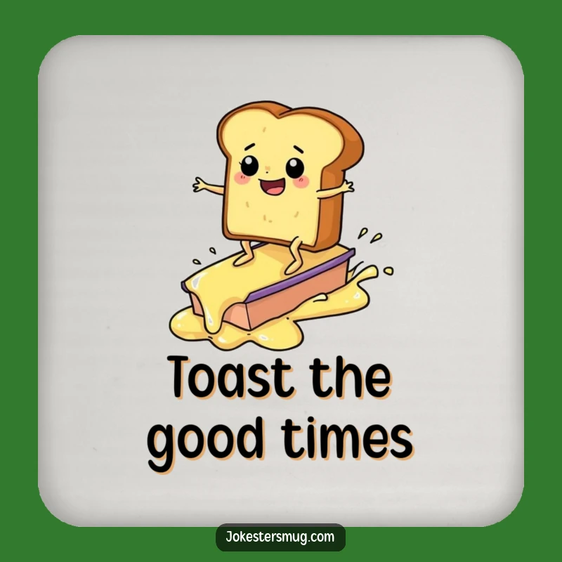 Funny Toast Surfer Coasters: Protect Surfaces with Hilarious Breakfast Art