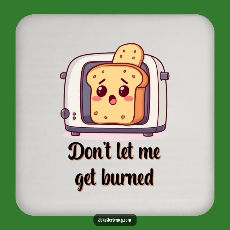Funny Toaster Escape Bread Coaster: Protect Surfaces with Breakfast Humor