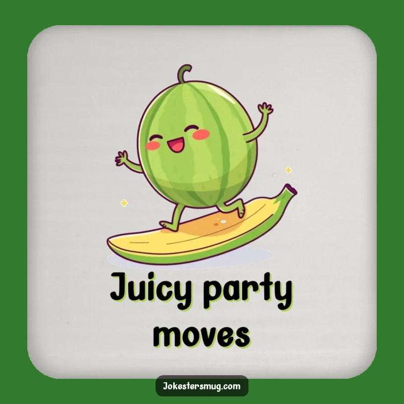 Funny Watermelon Moonwalk Coaster: Giggling Fruit Protection, Stylish Funny Gift