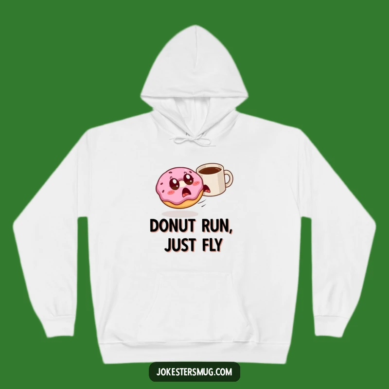 Funny Donut & Mug Chase Hoodie: Cozy Up With Chaos
