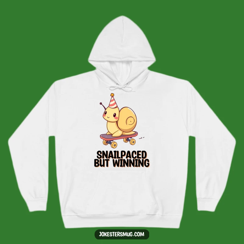 Funny Snail Skateboard Hoodie: Cozy Party Animal Comfort, Humorous Gift