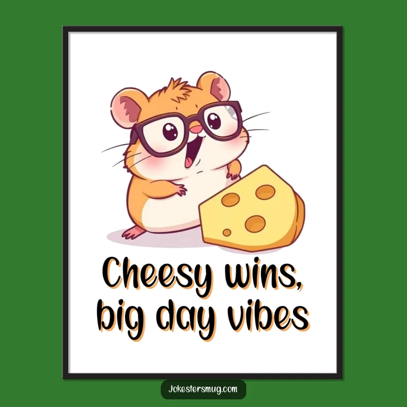 Funny Hamster Wall Art Free Printable: Cheesy Surprise Art Downloadable Decor