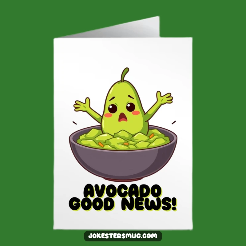 Free Printable Funny Avocado Congratulations Card: Guac Dive Kawaii, Downloadable Humorous Greeting