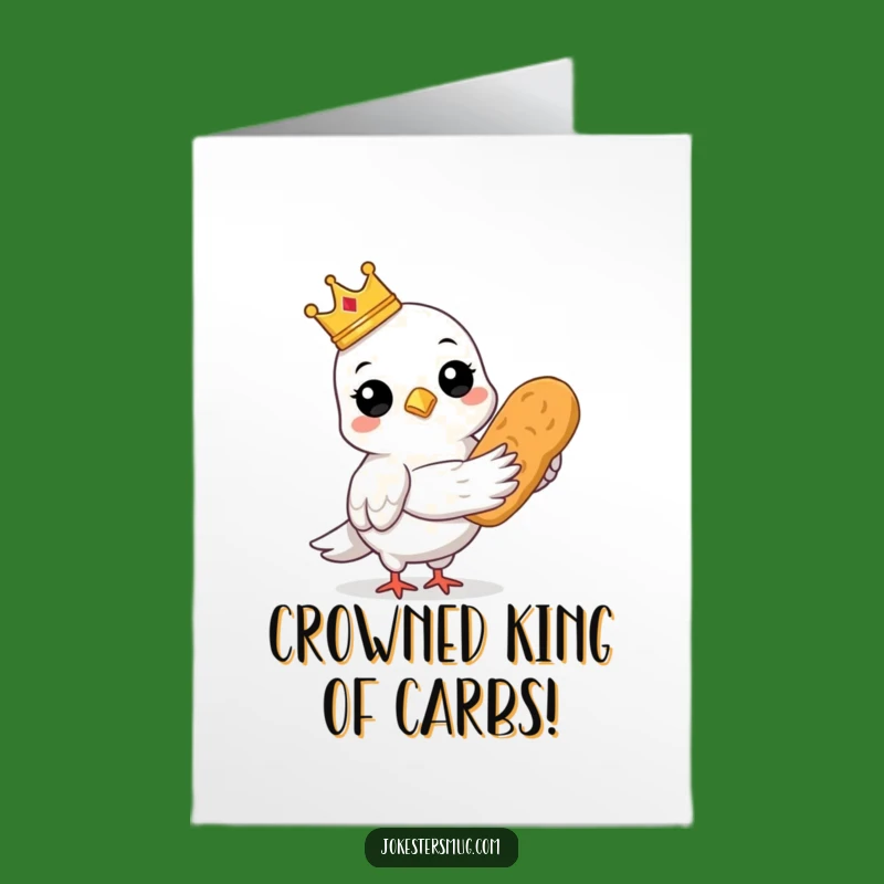 Free Printable Congratulations Card: Pigeon Royalty, Funny Bird Downloadable Gift