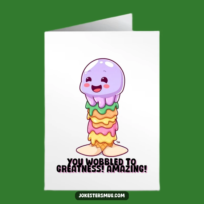 Free Printable Congrats Card: Jelly & Ice Cream, Humorous Downloadable for Sweet Success