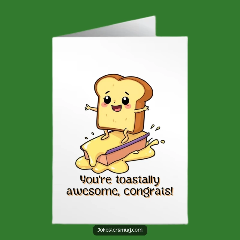 Free Printable Congratulations Card: Surfing Toast for a Hilariously Smooth Victory