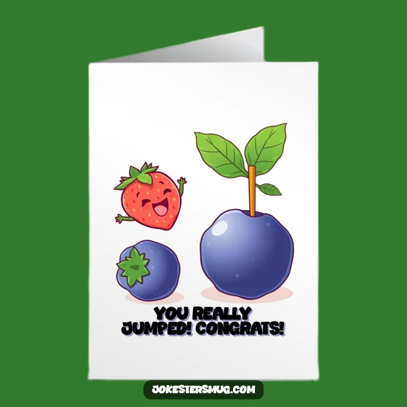Free Printable Strawberry Congrats Card: Overcoming Obstacles with Fruit! Humorous Downloadable