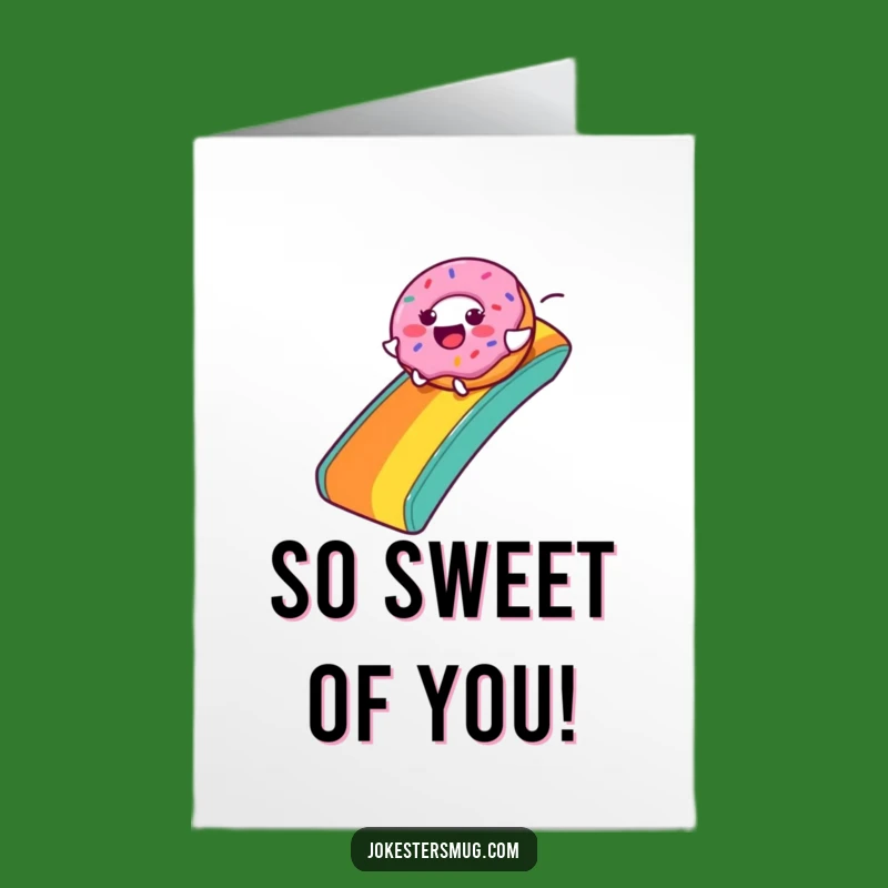 Free Printable Donut Thank You Card: Rainbow Slide Joy for a Downloadable Gift