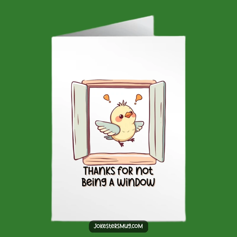 Free Printable Thank You Card: Birdy Beak Bump, Funny Downloadable Gift