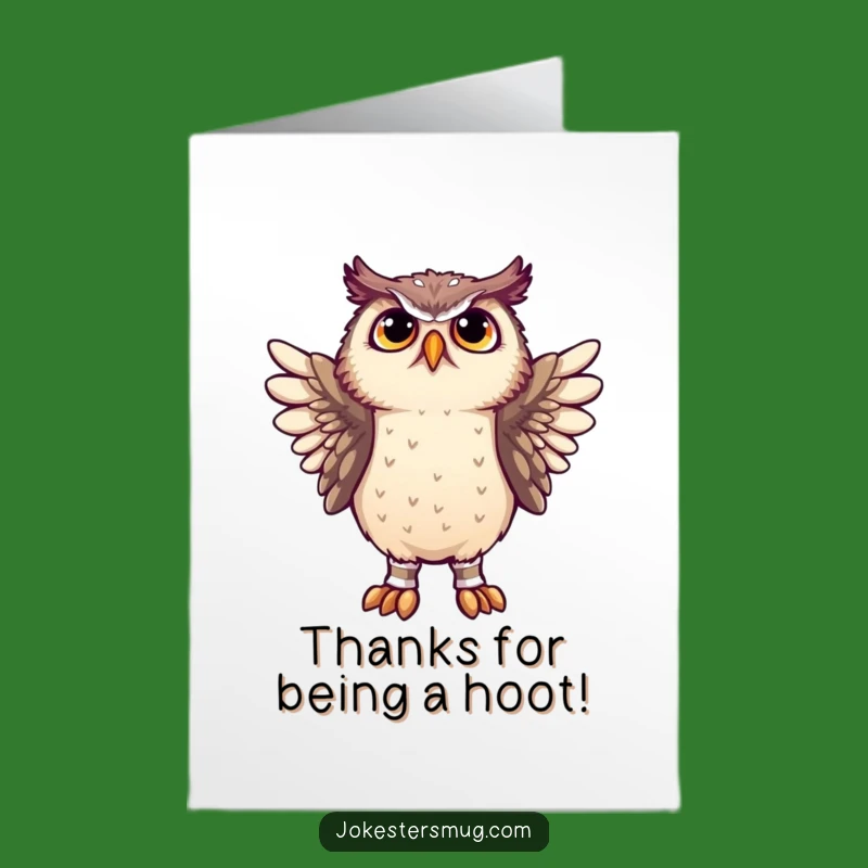 Free Printable Thank You Card: Owl's Winged Sock Sorry, Thanks A Lot!
