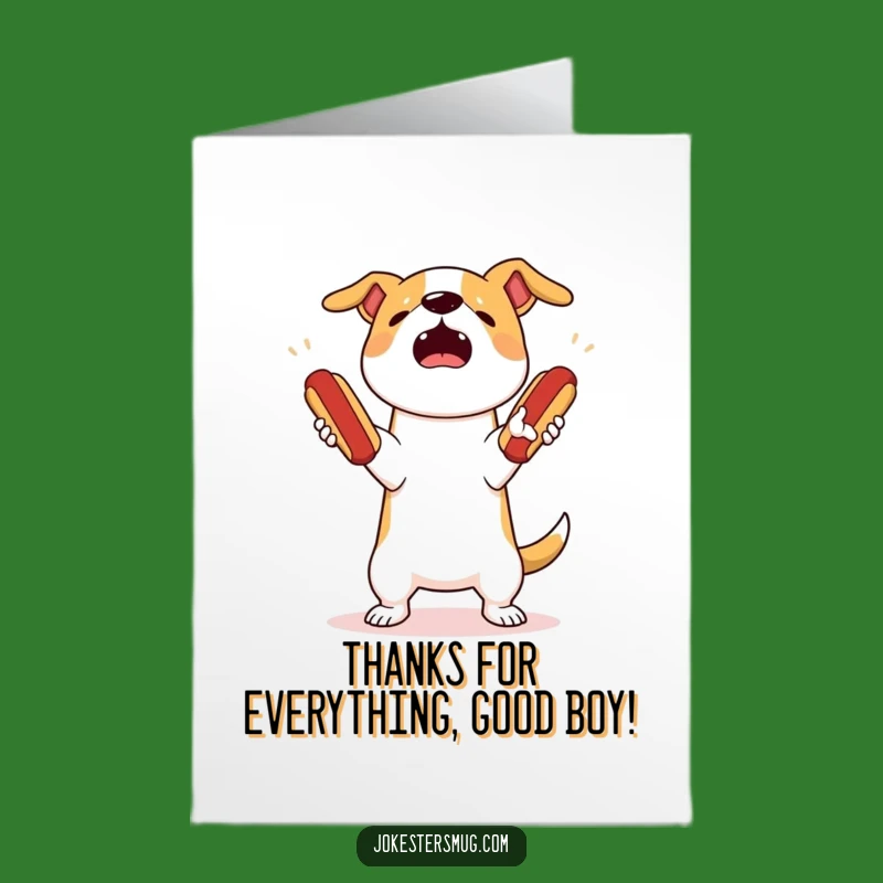Free Printable Dog Thank You Card - Hot Dog Drop Downloadable!