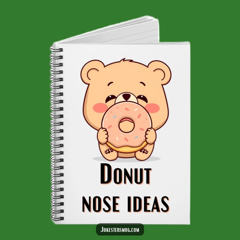 Funny Bewildered Bear Notebook: Jot Down Ideas with Donut Bear Art