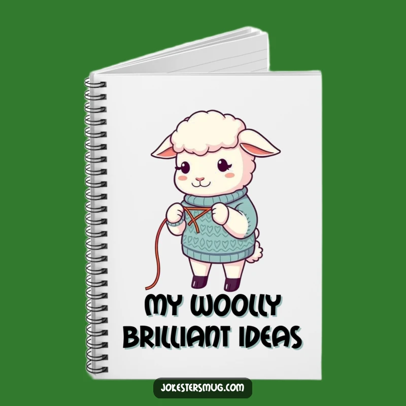 Funny Sheep Notebook: Wool Knitting Journal, Perfect for Notes and Funny Gift