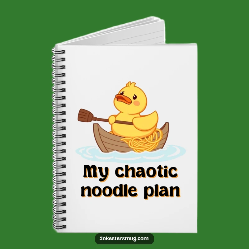 Funny Rubber Duck Spaghetti Boat Notebook: Quacky Ideas, Jot Down Confusion, Ideal Funny Gift