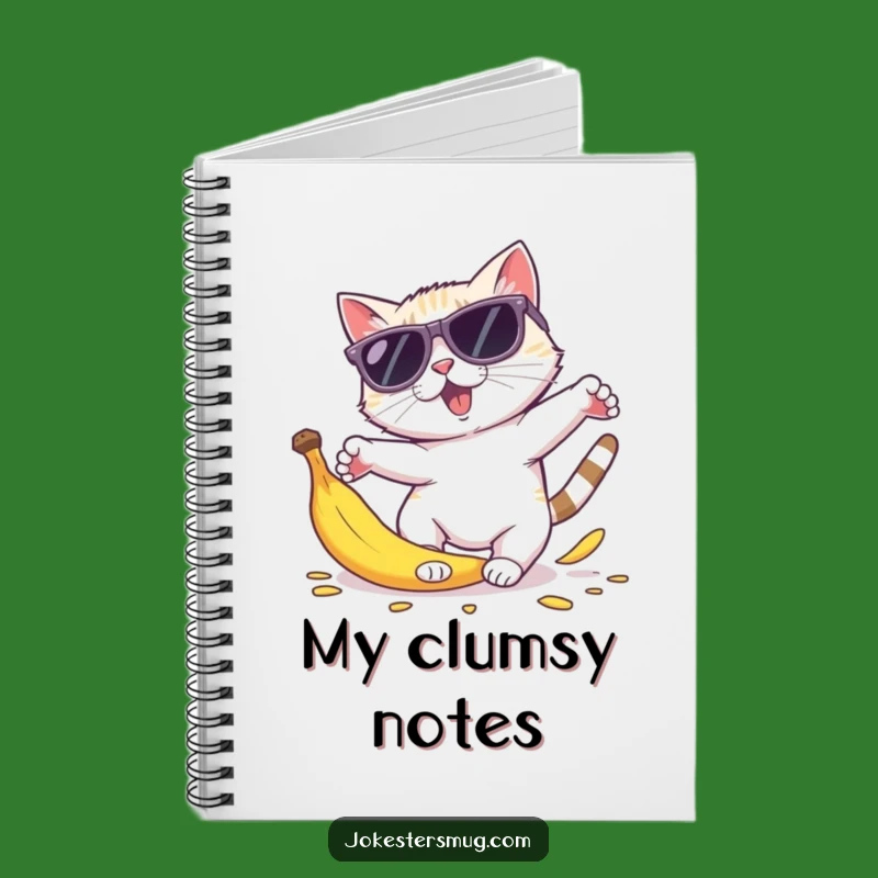Funny Cat Sunglasses Notebook: Jot Down Giggles with Banana Peel Design