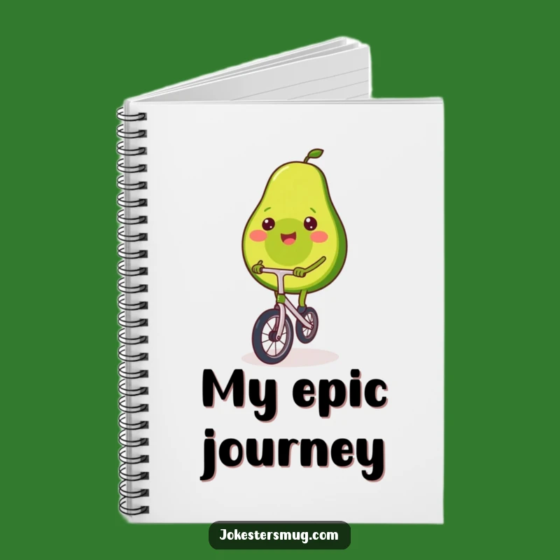 Funny Avocado Unicycle Notebook: Whimsical Fruit Journal, Great Funny Gift